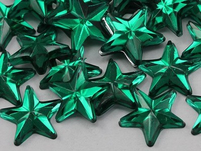 8mm Star Rhinestones Embelishments Flat Back Acrylic Plastic Crafts Gems 100Pcs