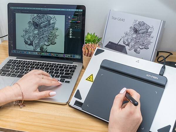 XP-Pen Star G640 Rev B Graphics Drawing Tablet Chromebook Supported 8192 Used