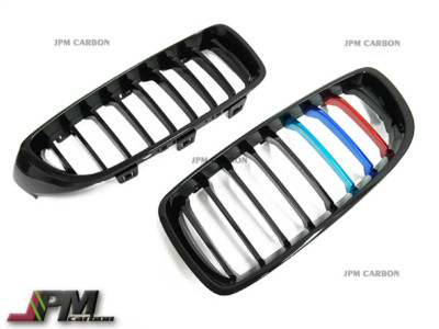 Shiny Black M Tri Metal Grill Grille Fits 14-16 BMW F32 F33 F36 420i 428i 435i