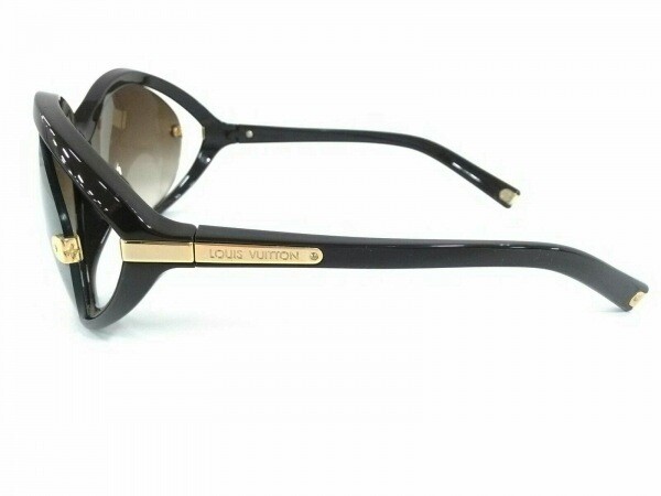 LOUIS VUITTON DAPHNE SUNGLASSES Oval Dark Brown & Gold Z0415E Authentic w/ Case | eBay