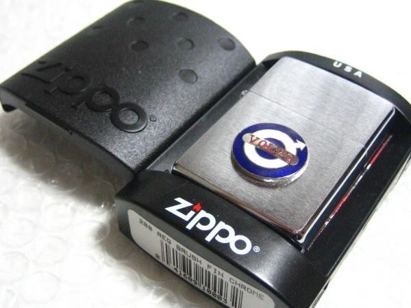 Zippo Volvo Emblem Logo Silver Brass Oil Lighter Regular