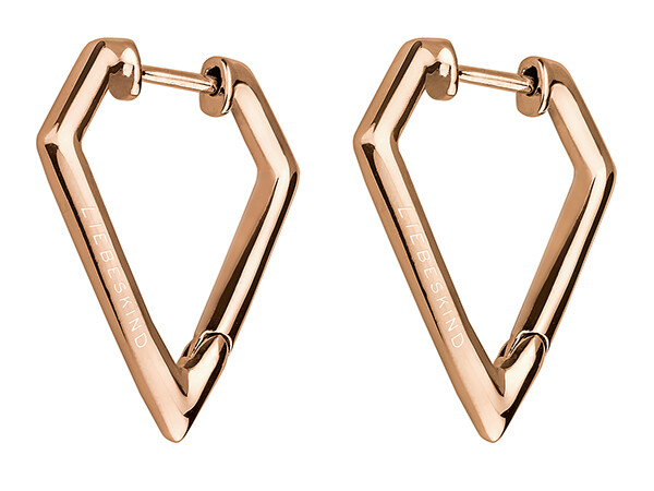 LIEBESKIND BERLIN Clip Creole Icon Größe 22 mm in Edelstahl, IP Roségold LJ-0048