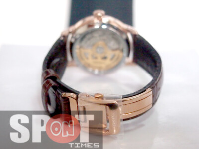 Pre-owned Seiko Presage Cocktail Rose Gold Automatic Brown Leather Ladies Watch Srp852j1