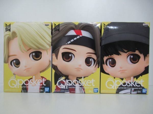 qposket JIMIN、V、JUNG KOOK Q Posket TinyTan Mic Drop Jimin V Jung Kook Figure Set of 3