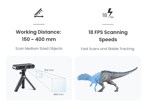 Revopoint POP 3 Plus 3D Handheld Scan STANDARD 0.04mm Precision 18fps Scanner