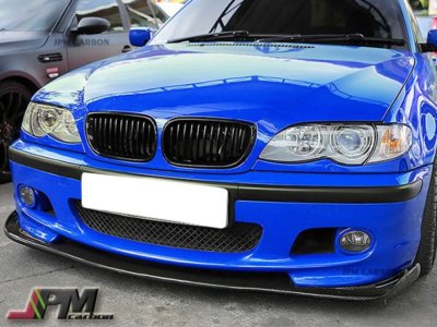 For 99-06 E46 M-Tech 3-Series Only Carbon Fiber HM Type Front Bumper Add-on Lip
