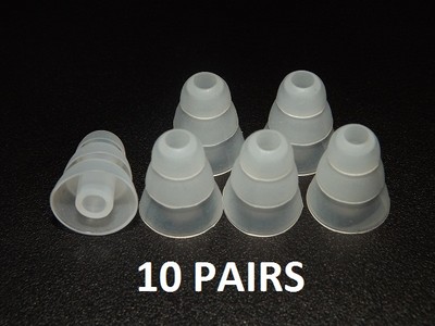 Earbud Tips Replacement  Noise Cancellation  Size Large 10 Pairs Triple Flange