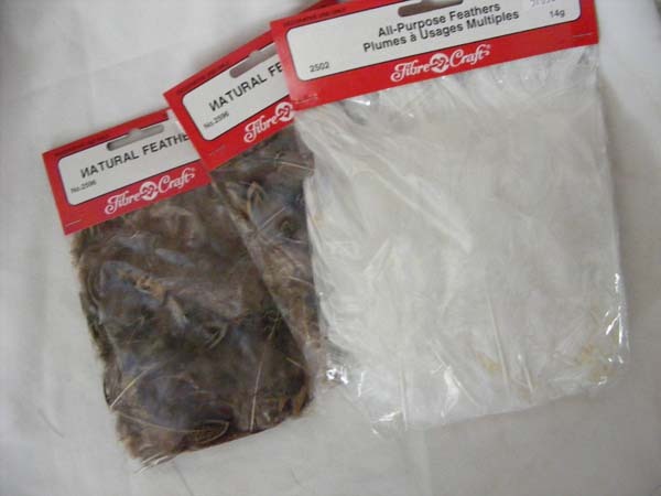 4 ZUCKER & FIBRE CRAFT FEATHER PACKAGES