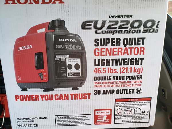 Honda EU2200i + EU2200i COMPANION + Parallel Cable Kit + DC Battery Charging Kit