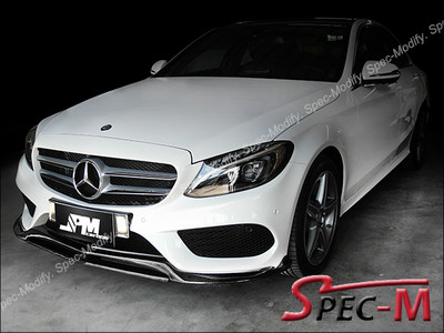 JPM II Carbon Fiber Front Lip for 2015+ W205 C300 C400 AMG Sports Bumper only