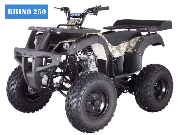 RHINO 250 ATV ADULT FULL SIZE 4 WHEELER 4 SPEEDS W/REVERSE! FREE S/H 23" TIRES