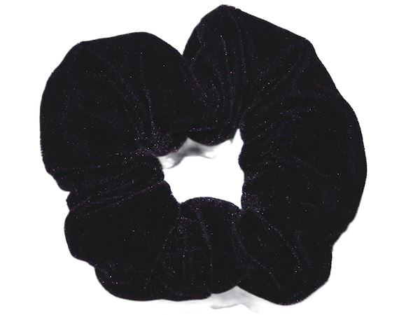 Purple Velvet Scrunchie for Women - Soft Hair Bobble Elastic Band
