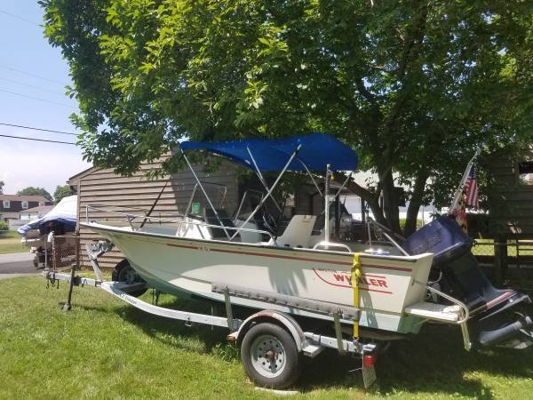 16' Boston Whaler EZ Loader trailer 90 Evenrude