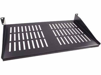 CNAweb 1U 19-Inch Vented Rackmount Shelf for Network Cabinet Rack 11'' Deep