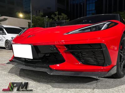 2020+ Corvette C8 CF Stingray Z51 5VM Style Carbon Fiber Front Add-on Lip