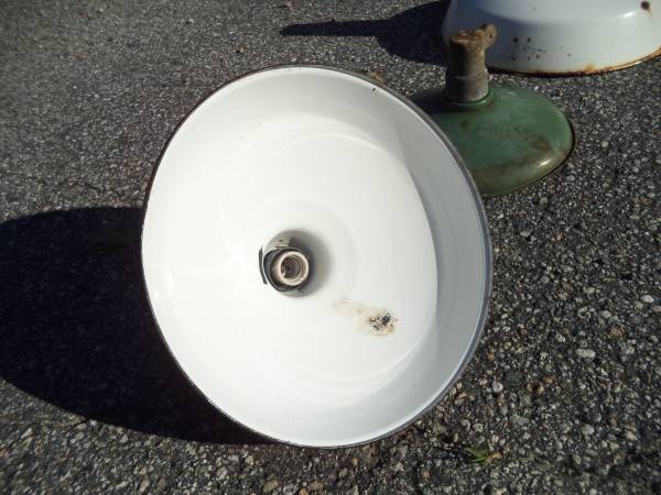 Three Porcelain Enameled Lamp Shades