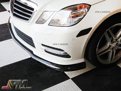 For 2011-2013 M-BENZ E250 E350 E550 Sedan CS Type Carbon Fiber Front Bumper Lip