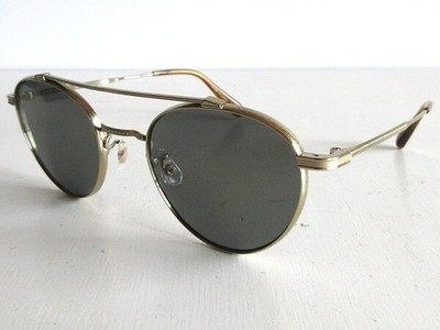 Pre-owned Oliver Peoples Watts Sun P-3 Type Double Bridge Sunglasses 49□21-145 Japan In Polarized Dark Gray