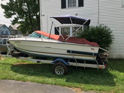 **Vintage ** 1976 19' Sea Ray Boat 140 Mercruiser Engine w/Trailer