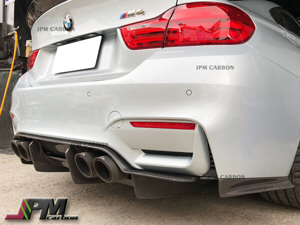 For 14 18 Bmw Pm Style F80 M3 F M4 Carbon Fiber Rear Bumper Diffuser Ebay
