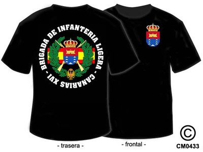 CAMISETAS MILITARES: BRIGADA INFANTERIA LIGERA - CANARIAS XVI