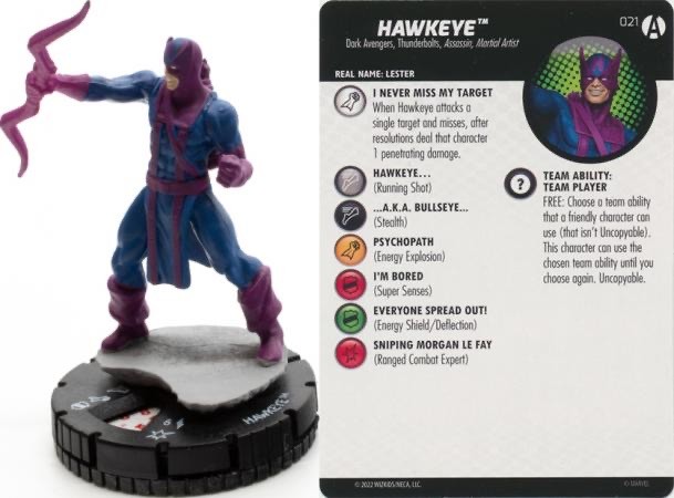 Marvel Heroclix Avengers Forever Uncommon : Hawkeye - 021