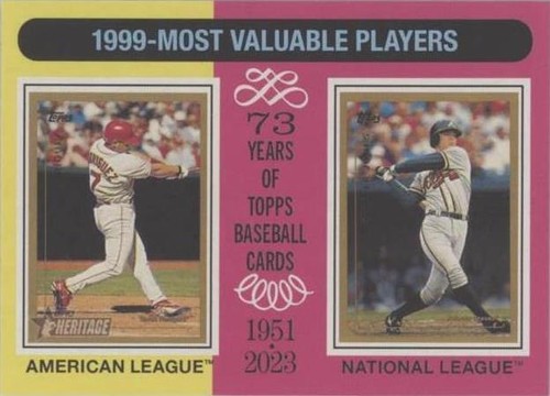2024 Topps Heritage Mini - Chipper Jones Ivan Rodriguez #201
