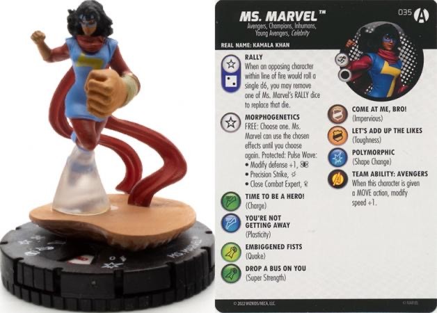 Marvel Heroclix Avengers Forever Rare : Ms. Marvel - 035