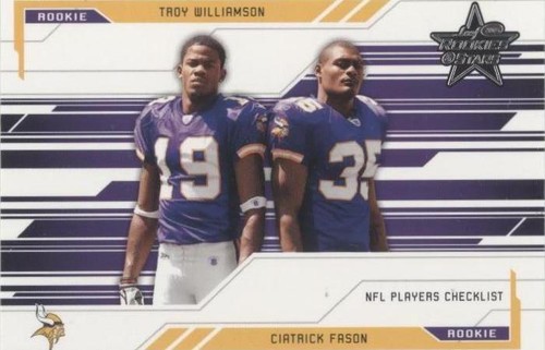 2005 Leaf Rookies & Stars Ciatrick Fason Troy Williamson #99