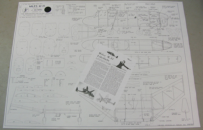 Miles M 35 Libellula Scale 20 3cc By Doug Mchard Model Airplane Plans Ff Toys Hobbies Control Line Free Flight