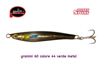 MOLIX ORIGINALE JUGULO CASTING 60 GR  COL. SW 44 VERDE METAL  SPINNING MARE