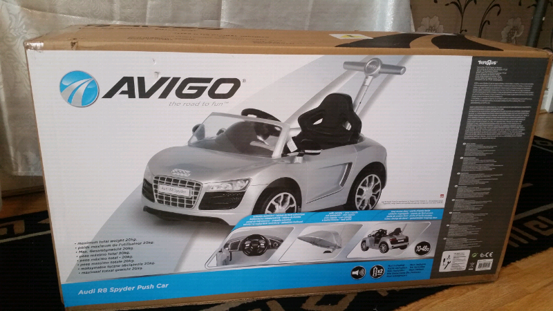 avigo audi push buggy with canopy in silver