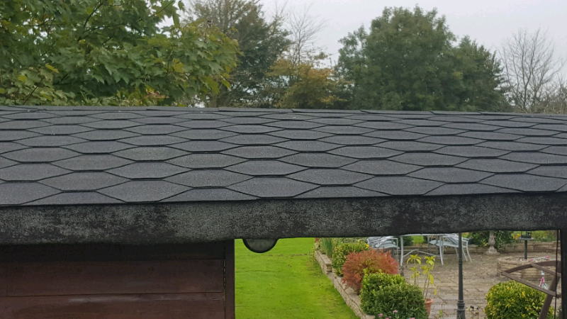 hexagonal roof shingles shed summerhouse, log cabin in
