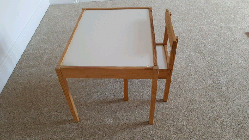 Kids Ikea Small Table And Chair Wooden Desk Good Quality Used Pet