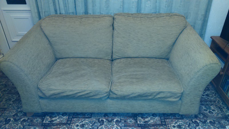 Green Dfs 2 Seater Sofa 75 Inch Wide 33 Inch High 38 5 Inch