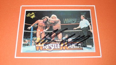 Randy Macho Man Savage Signed Framed 16x20 Photo Set JSA w/ Elizabeth