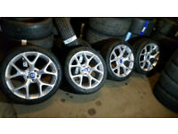 18" vxr alloys jyst been powdercoated 4 brand new tyres £475