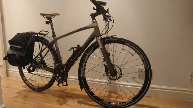 giant rapid 2 2018 flat bar road bike blue