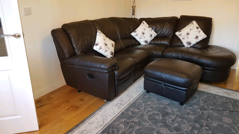 DFS Brown leather corner sofa with 1 Recline, plus Footstool | in Neath Port Talbot | Gumtree DFS Brown leather corner sofa with 1 Recline, plus Footstool | in Neath Port Talbot | Gumtree
