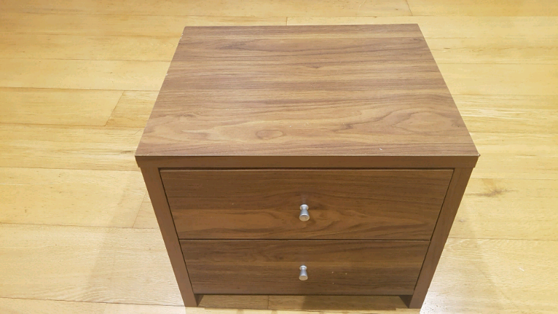Small Wood 2 Drawer Chest If Draws Bedside Cabinet Table In
