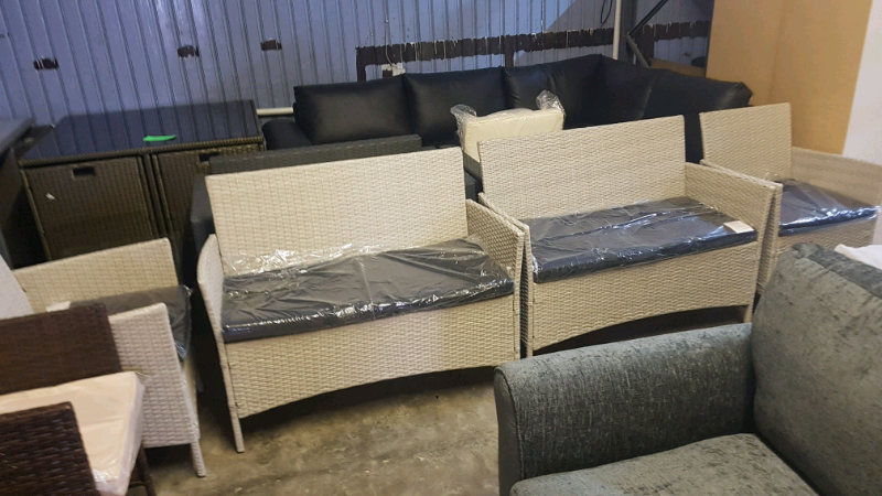 A new 5 piece light grey garden rattan furniture set . | in Stoke-on