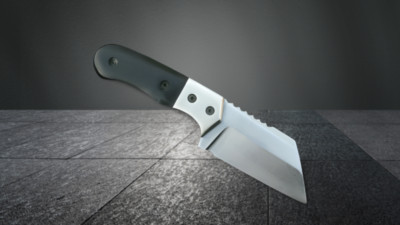 9''  Custom Hand Made D2 Blade Mini Chopper Knife , Kitchen Cleaver Knife +Sheath