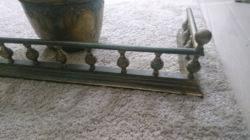 Antique Vintage Brass Fireplace Fender In Edinburgh City Centre
