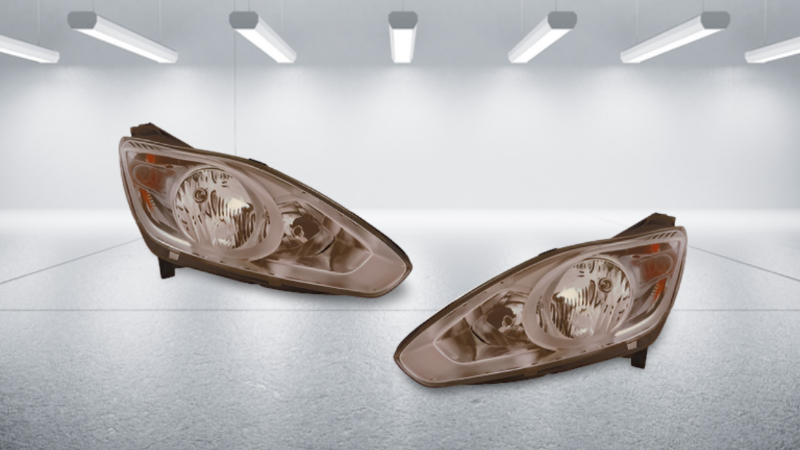 FORD C-MAX 2010-2016 FRONT HEADLAMP HEADLIGHT CHROME LEFT RIGHT PAIR N/S O/S