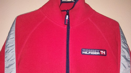 Vintage Tommy Hilfiger Womens/Men's XL Red Full Zip Fleece Jacket