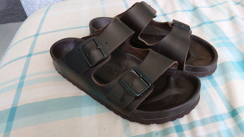 dark brown birkenstocks mens