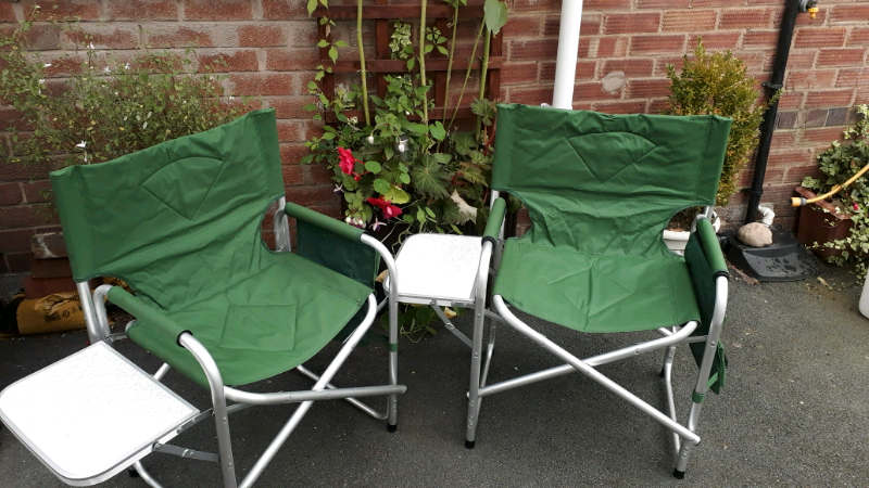 2 xCamping/garden folding chairs lightweight aluminum | in Stockport