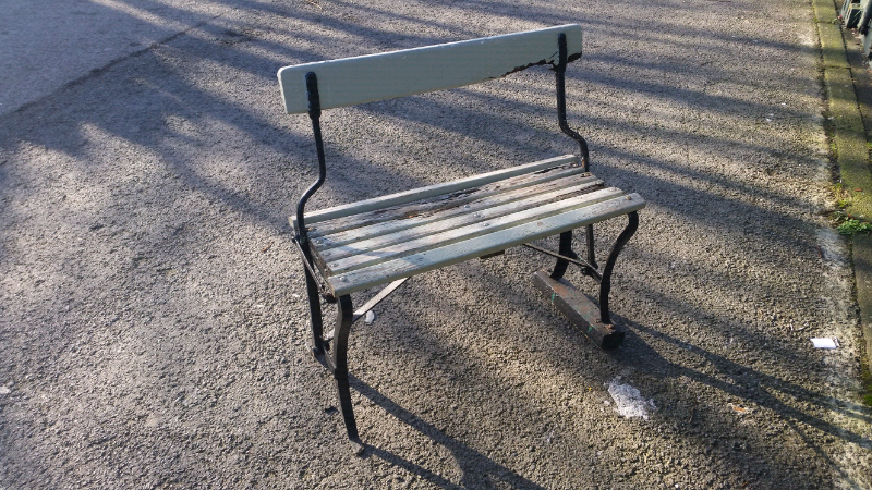 Vintage Original Tram Seat Bench for Restoration Garden 