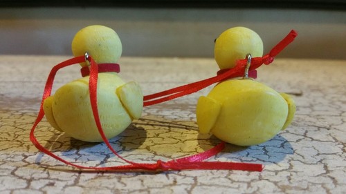 Set of 2 Decorative Resin Duck Figures Sculpture Ornament Home Garden Decor