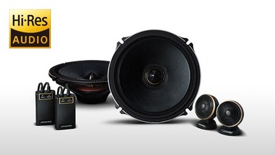 ALPINE X 180S Separate 2way Speaker System Car Audio Premium Sound Hi-Res Woofer